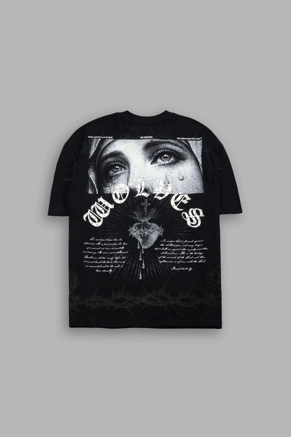Sanctified Premium Oversized Tee in Black