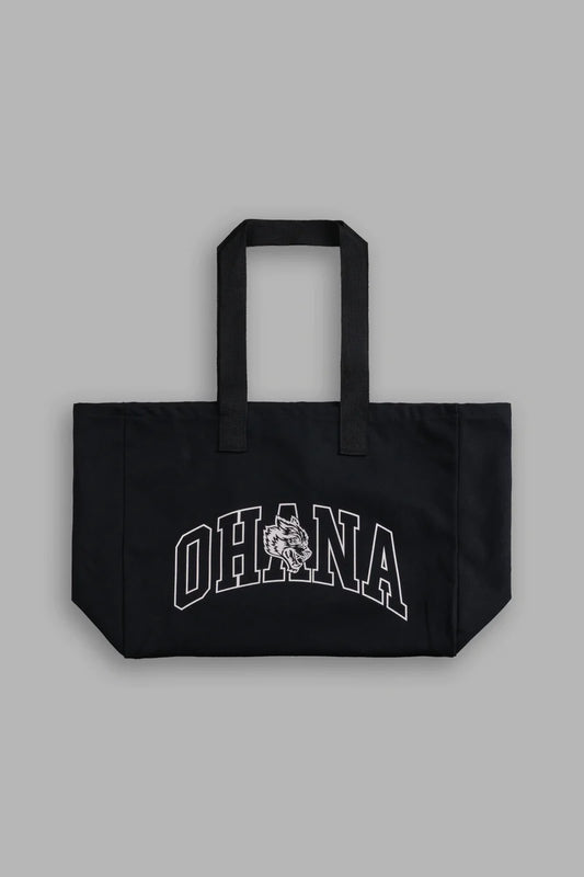 OHANA ONLYUS CANVAS TOTE BAG IN BLACK
