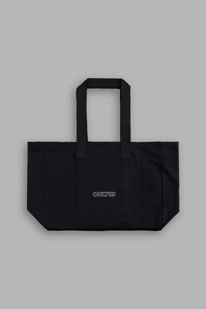 OHANA ONLYUS CANVAS TOTE BAG IN BLACK