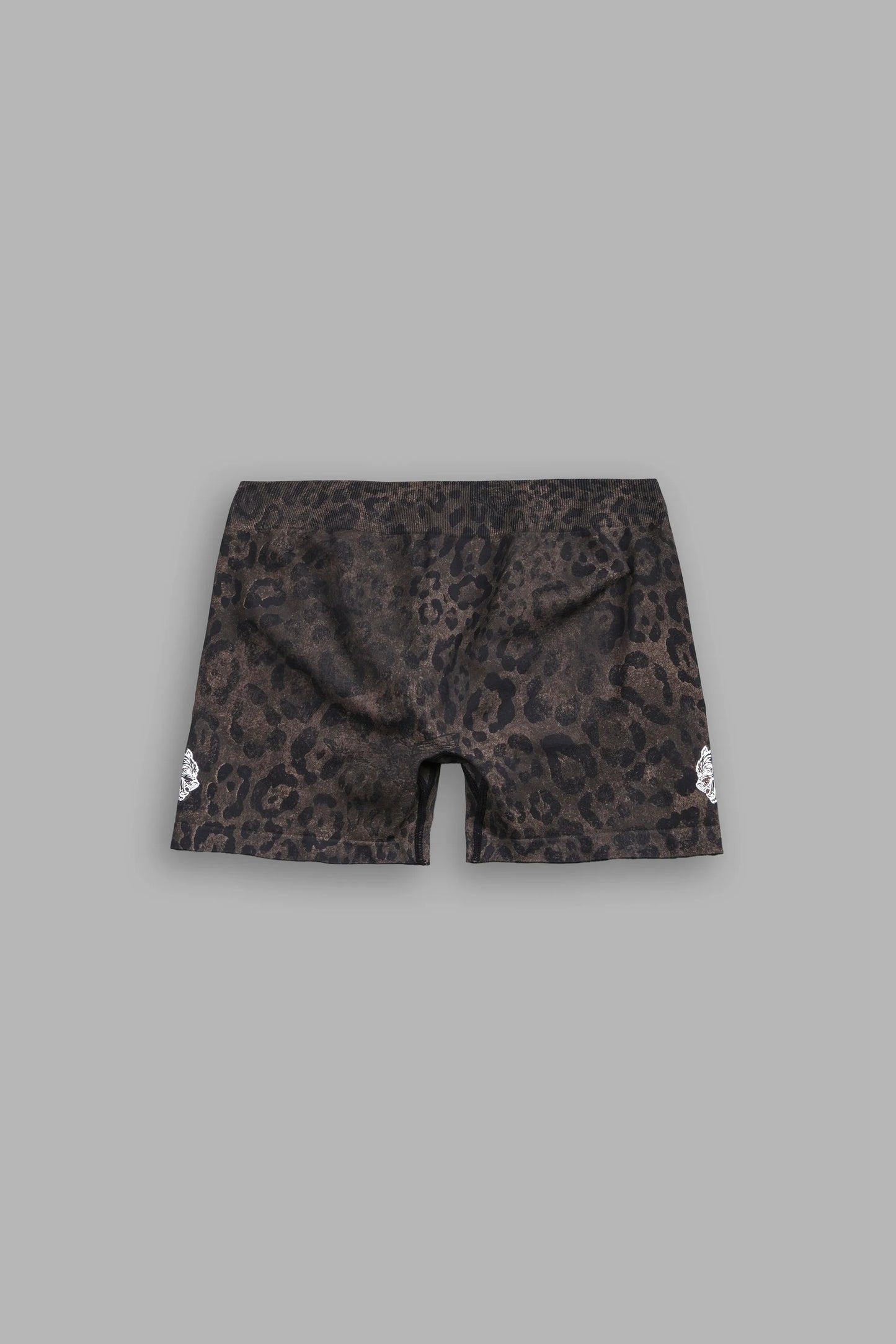 Dual Wolf Harlow Soft Seamless Shorts in Darc Brown Leopard