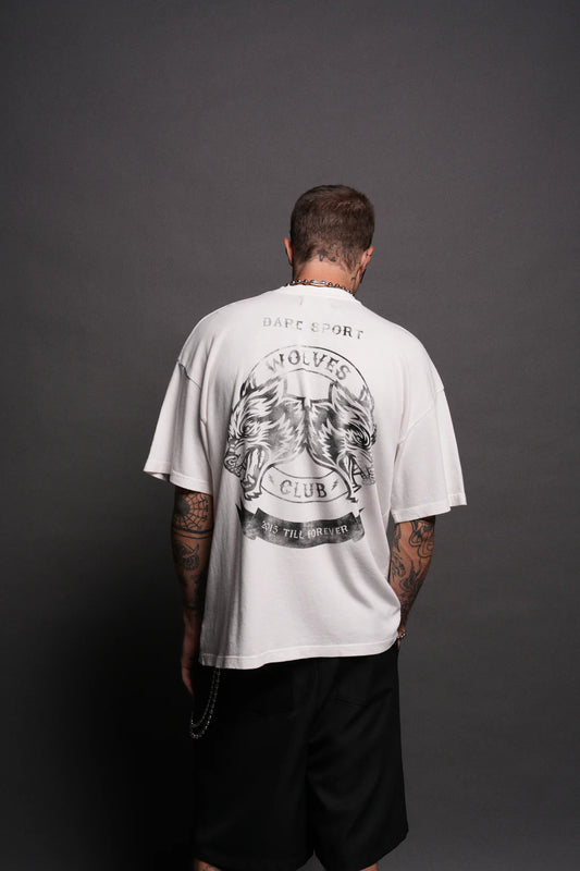 WOLVES CLUB 2015 TILL FOREVER "PREMIUM" OVERSIZED TEE IN CREAM