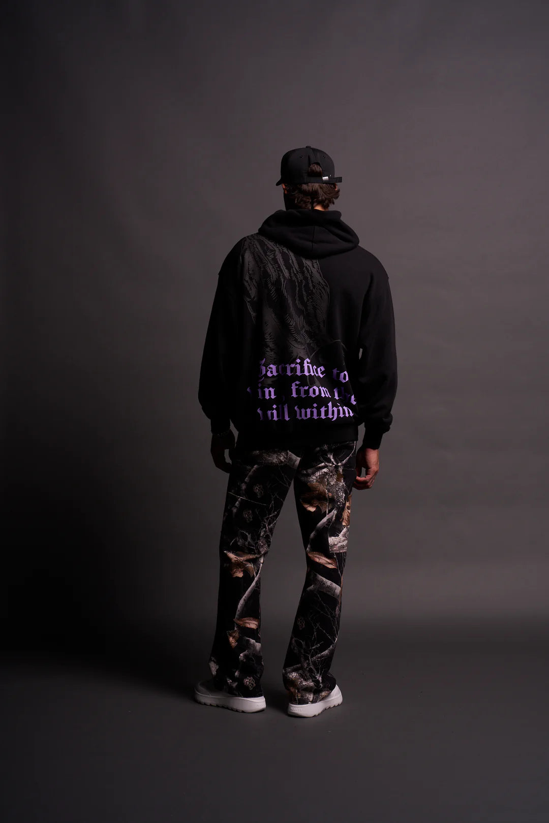 BIG BODYBUILDING SAVED MY LIFE “BISHOP” UNISEX HOODIE IN BLACK/BLACK