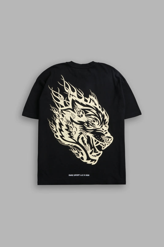 WOLVES INFERNO PREMIUM OVERSIZED TEE IN BLACK