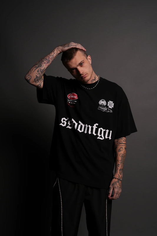 US FOREVER PREMIUM OVERSIZED TEE IN BLACK