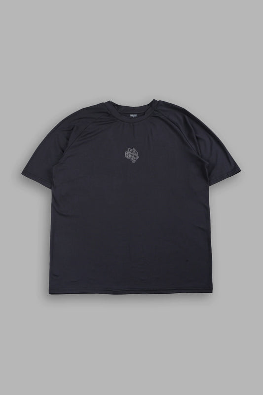 Pyramid V3 Dry Wolf Raglan Ss Tee In Black