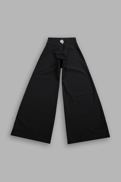 SINGLE WOLF WIDE LEG ENERGY PANTS IN BLACK