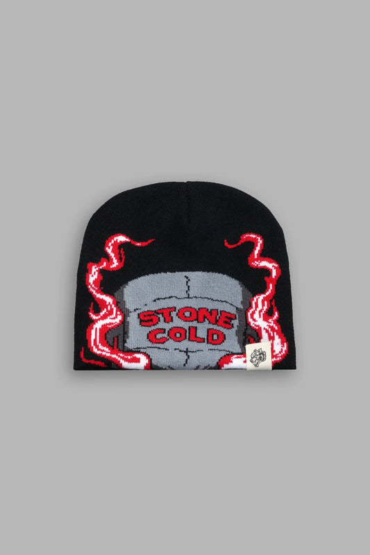 Stone Cold Big Skull Cap Beanie in Black