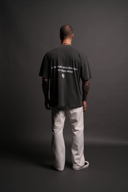 CORAZON SAGRADO "PREMIUM" OVERSIZED TEE IN WOLF GRAY