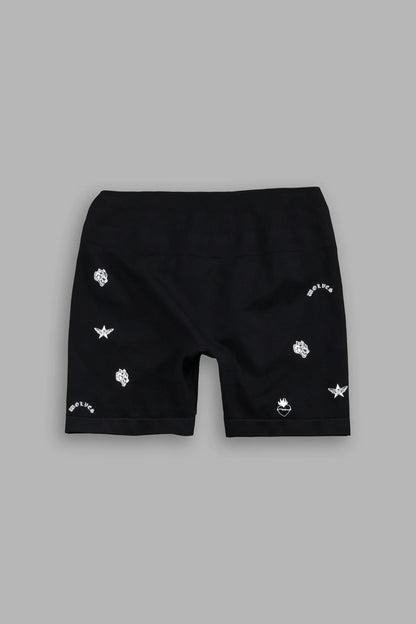 Verona Noir "Stella" Soft Seamless Shorts in Black