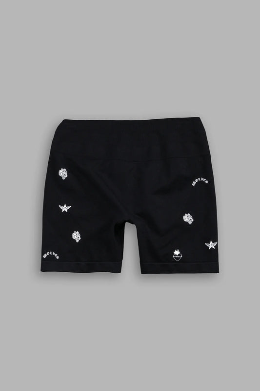 Verona Noir "Stella" Soft Seamless Shorts in Black