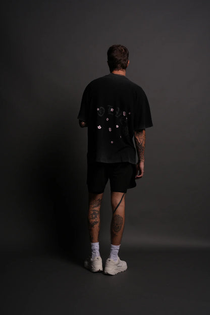 BLOOD THIRSTY KANJI "PREMIUM" OVERSIZED TEE IN BLACK