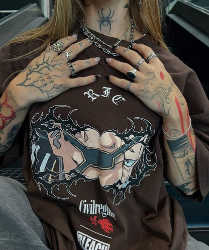 ZARAKI 199X OVERSIZED TEE IN BROWN