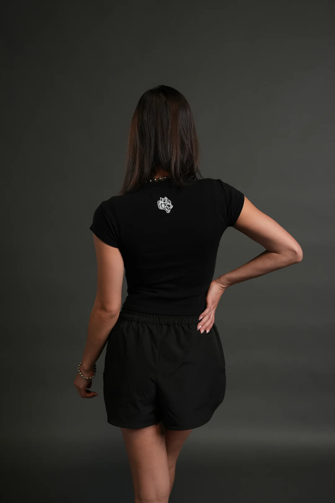 DARC STAR BABY TEE IN BLACK