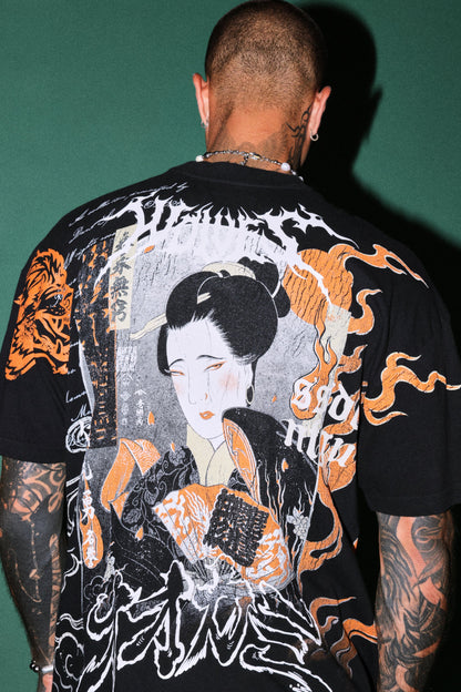 Bushido Ch.2 "Side-By-Side" Geisha Tee in Black