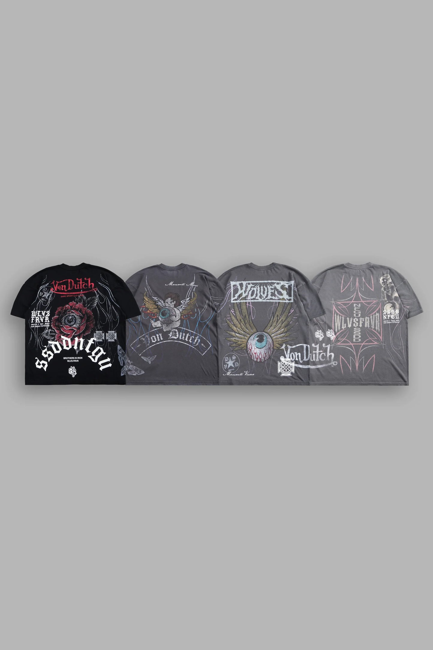Von Dutch "Side-By-Side" Tee Box Set in Black