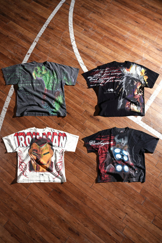 Marvel Avengers Side By Side 199X Tee "Box Set" in Multi Color