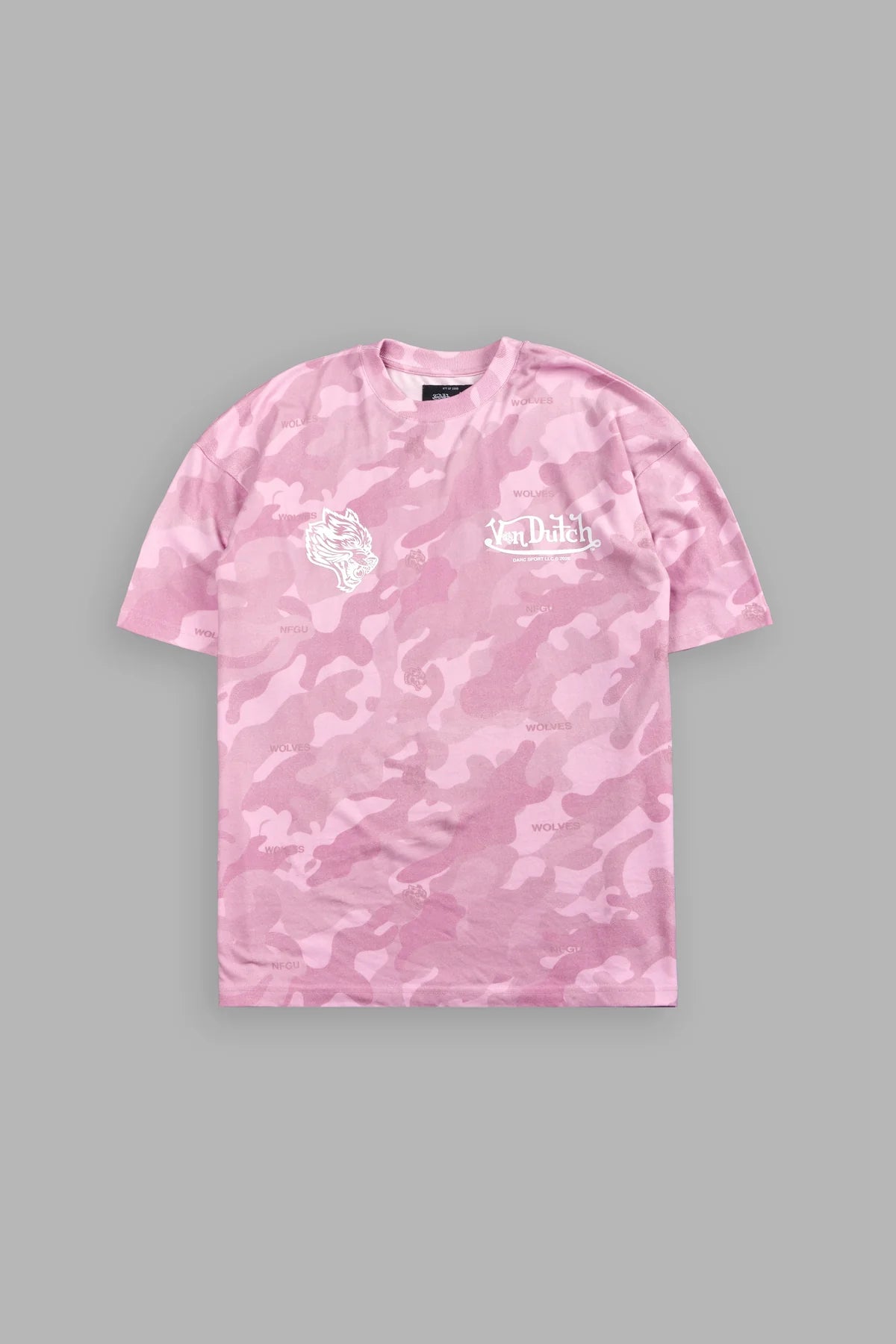 Von Wild V2 Premium Oversized Tee in Dsvd Bubblegum Camo