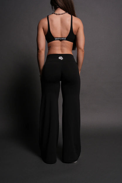 WOLF WIDE LEG ENERGY PANTS IN BLACK