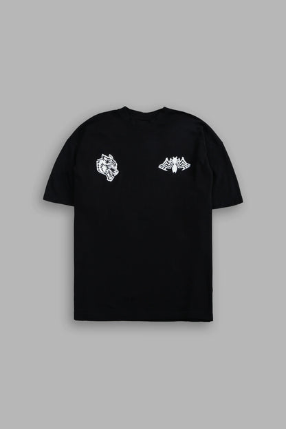 CAMISETA V CHOPPER OVERSIZED EN COLOR NEGRO