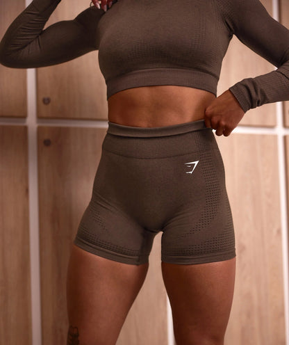 VITAL SEAMLESS SHORTS 2.0 IN ESPRESSO MARL