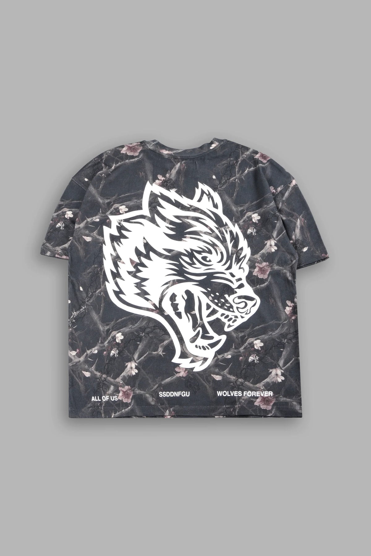 Big Wolf Head Premium Oversized Tee In All Of Us Camo