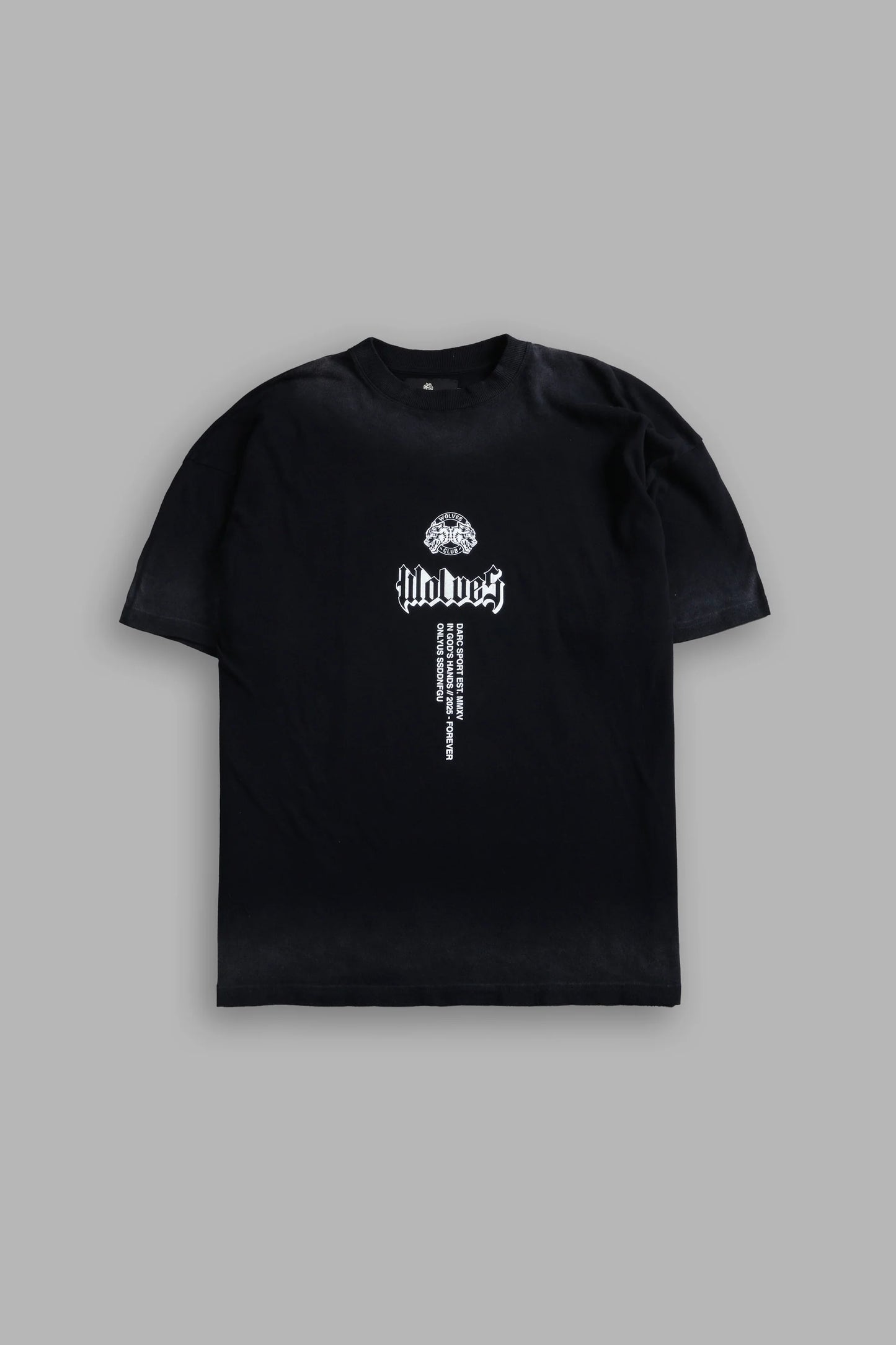 In God's Hands "Premium" Oversized Tee in Black Drift Wash
