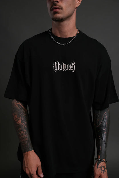 SSDDNFGU HESH UNISEX PREMIUM OVERSIZED TEE IN BLACK