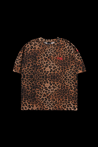 CONCRETE 199X OVERSIZED TEE IN LEOPARD