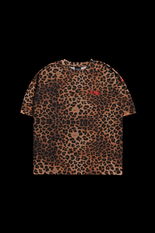 CONCRETE 199X OVERSIZED TEE IN LEOPARD
