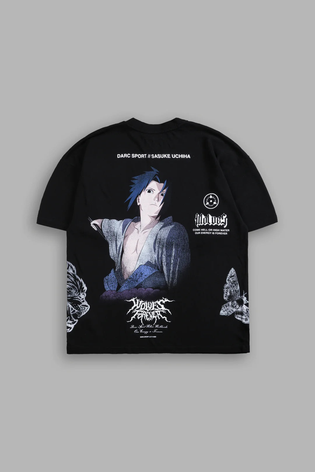SASUKE UCHIHA SIDE BY SIDE SERIES PREMIUM TEE IN BLACK