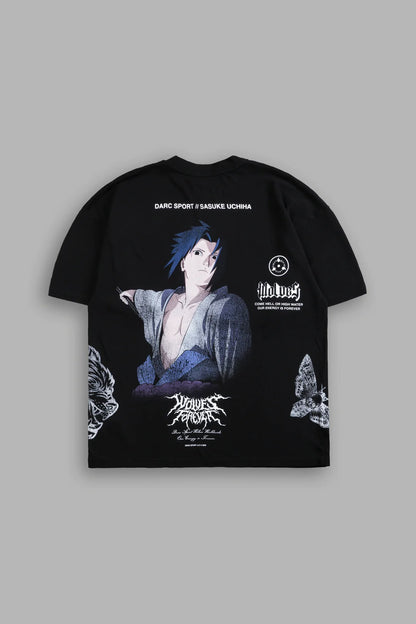 SASUKE UCHIHA SIDE BY SIDE SERIES PREMIUM TEE IN BLACK