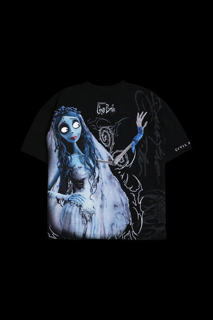 CORPSE BRIDE SIDE BY SIDE 199X TEE BOX SET IN BLACK