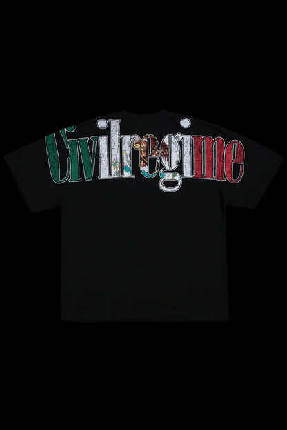 CONCRETE X MEXICO AMERICAN CLASSIC OVERSIZED TEE IN BLACK