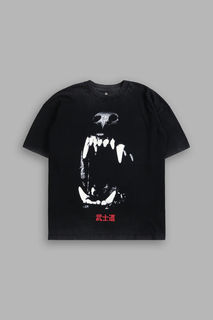 BLOOD THIRSTY KANJI "PREMIUM" OVERSIZED TEE IN BLACK