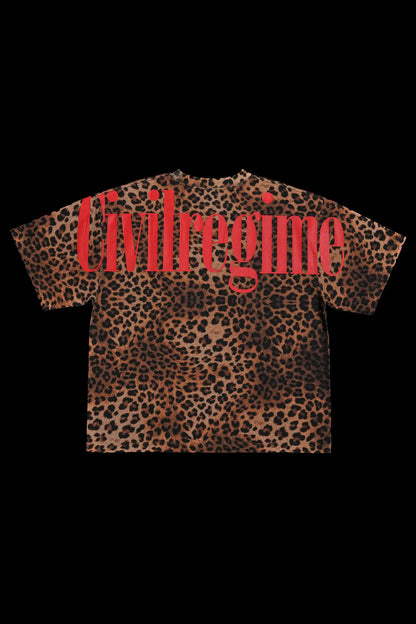 CONCRETE 199X OVERSIZED TEE IN LEOPARD