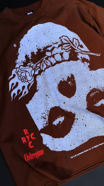 MISFITS X CIVIL REGIME DUNGEON TEE IN BROWN