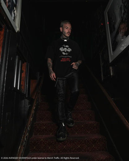 Batwing American Classic Oversized Tee in Vintage Black