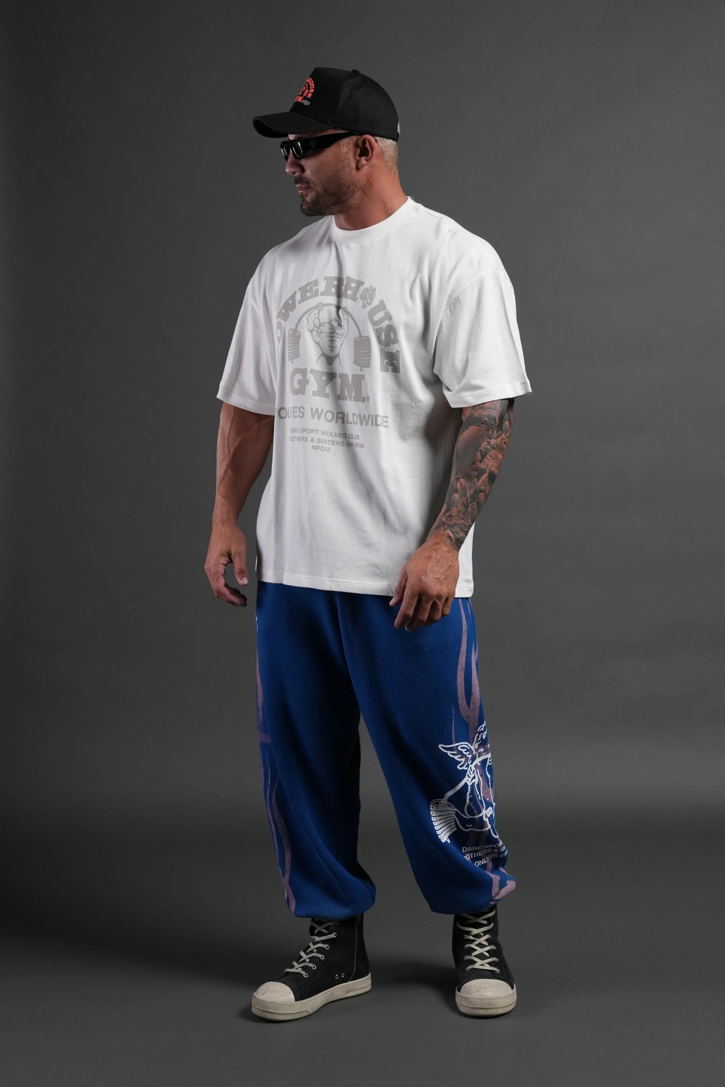 Powerhouse of the Wolves Premium Oversized Tee in Cream