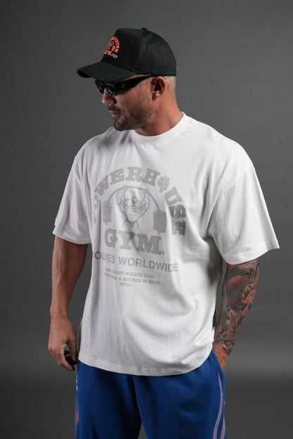 Powerhouse of the Wolves Premium Oversized Tee in Cream