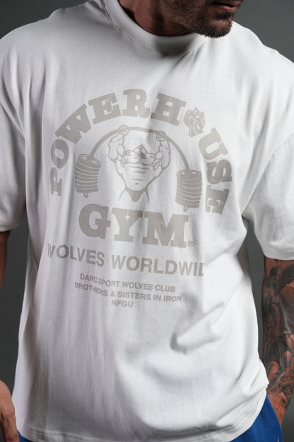 Powerhouse of the Wolves Premium Oversized Tee in Cream