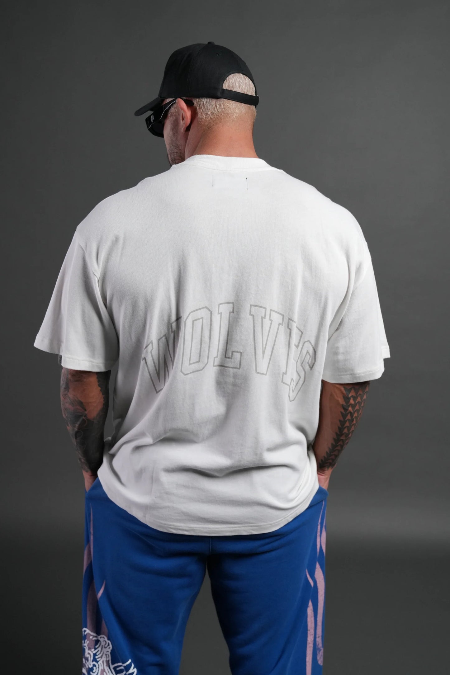 Powerhouse of the Wolves Premium Oversized Tee in Cream