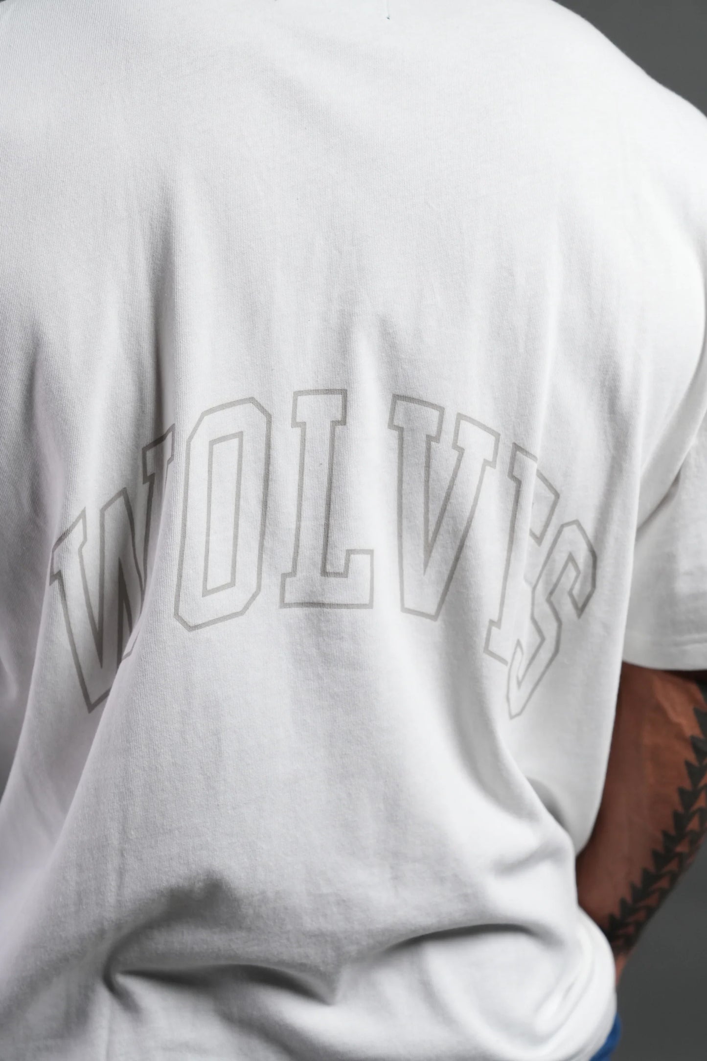 Powerhouse of the Wolves Premium Oversized Tee in Cream