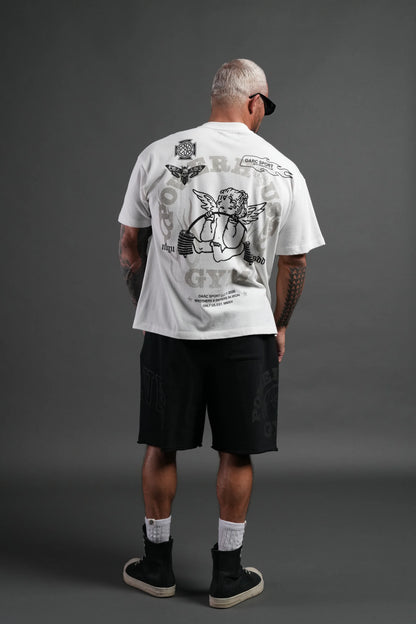 Powerhouse of the Cherub Unisex Premium Oversized Tee in Cream