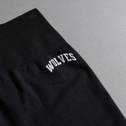 LOYALTY EVERSON SEAMLESS GRACIE FLARE SCRUNCH LEGGINGS IN BLACK