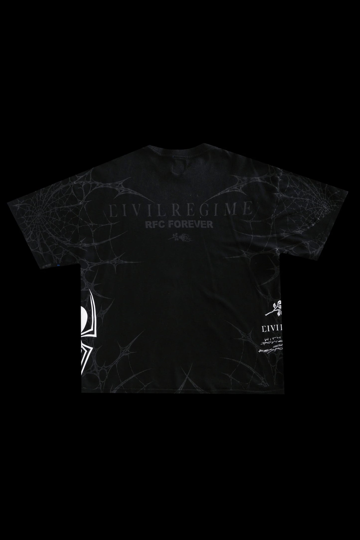 Night Mode American Classic Oversized Tee in Vintage Black