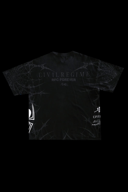 Night Mode American Classic Oversized Tee in Vintage Black