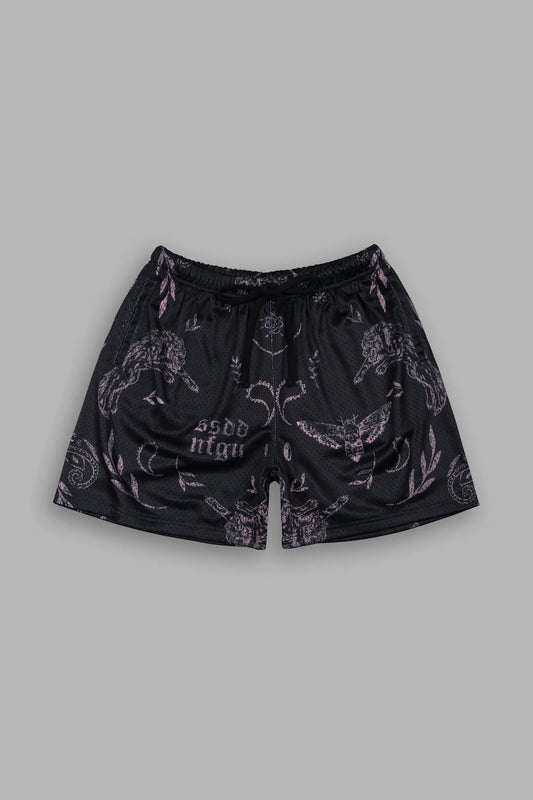 JUST LOOK UP MESH SHORTS IN BLACK