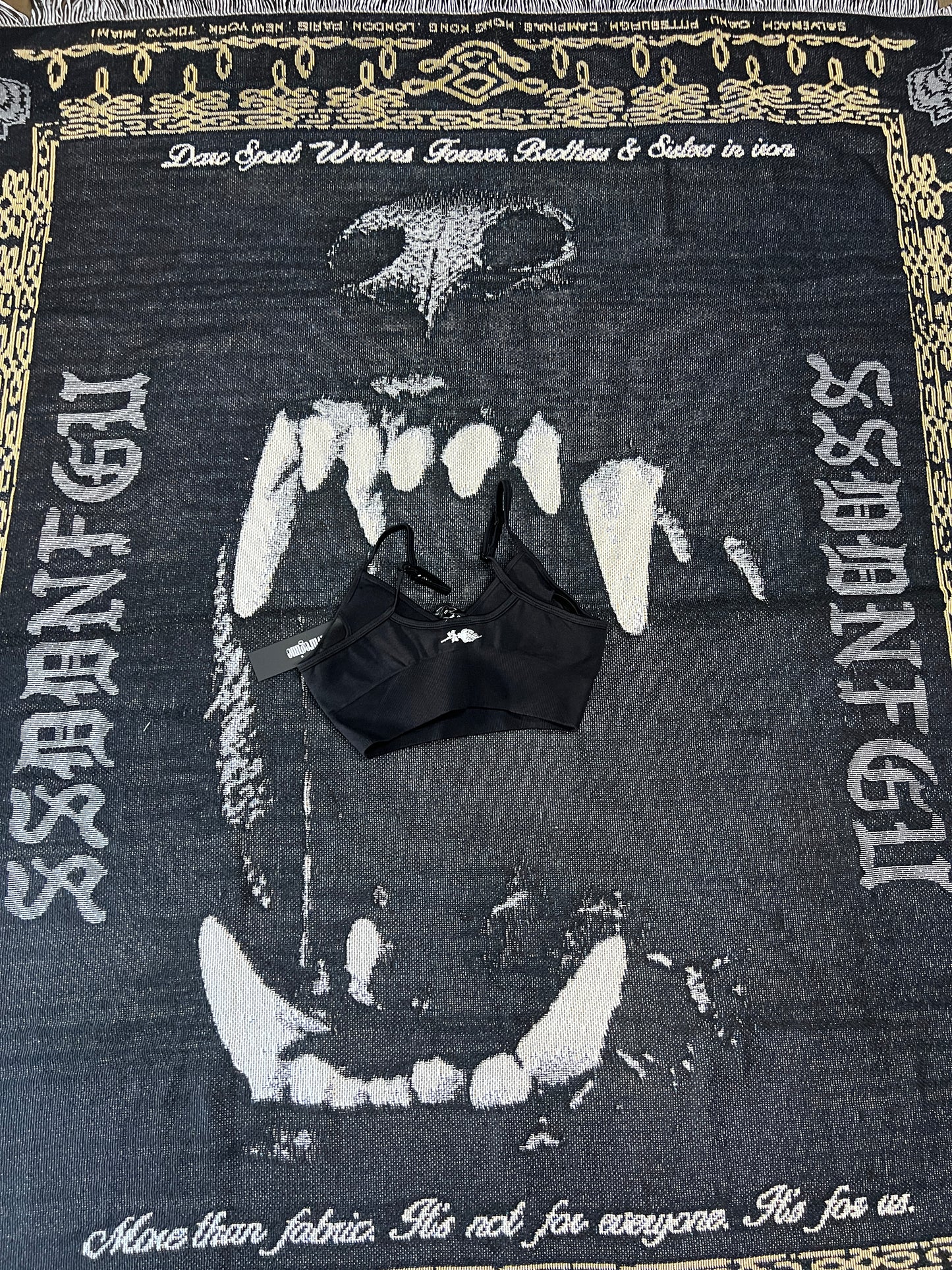 MIDNIGHT VEINS KELLY BRA IN BLACK