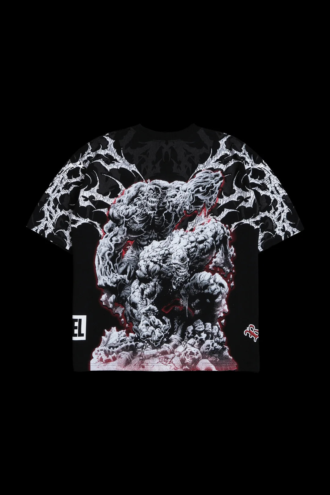 CAMISETA AMERICANA HULK Y MOLE ZOOMBIE OVERSIZED EN COLOR NEGRO