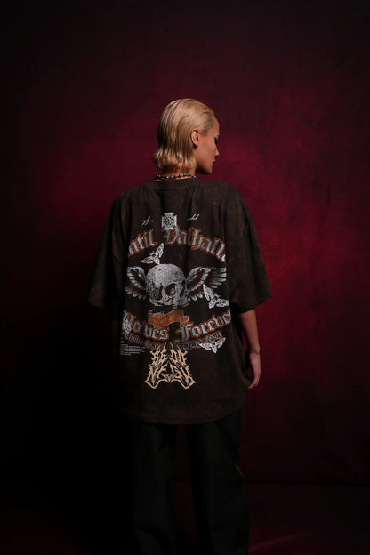 NOMAD “PREMIUM” OVERSIZED TEE IN BROWN DRIFTWOOD FOREST CAMO